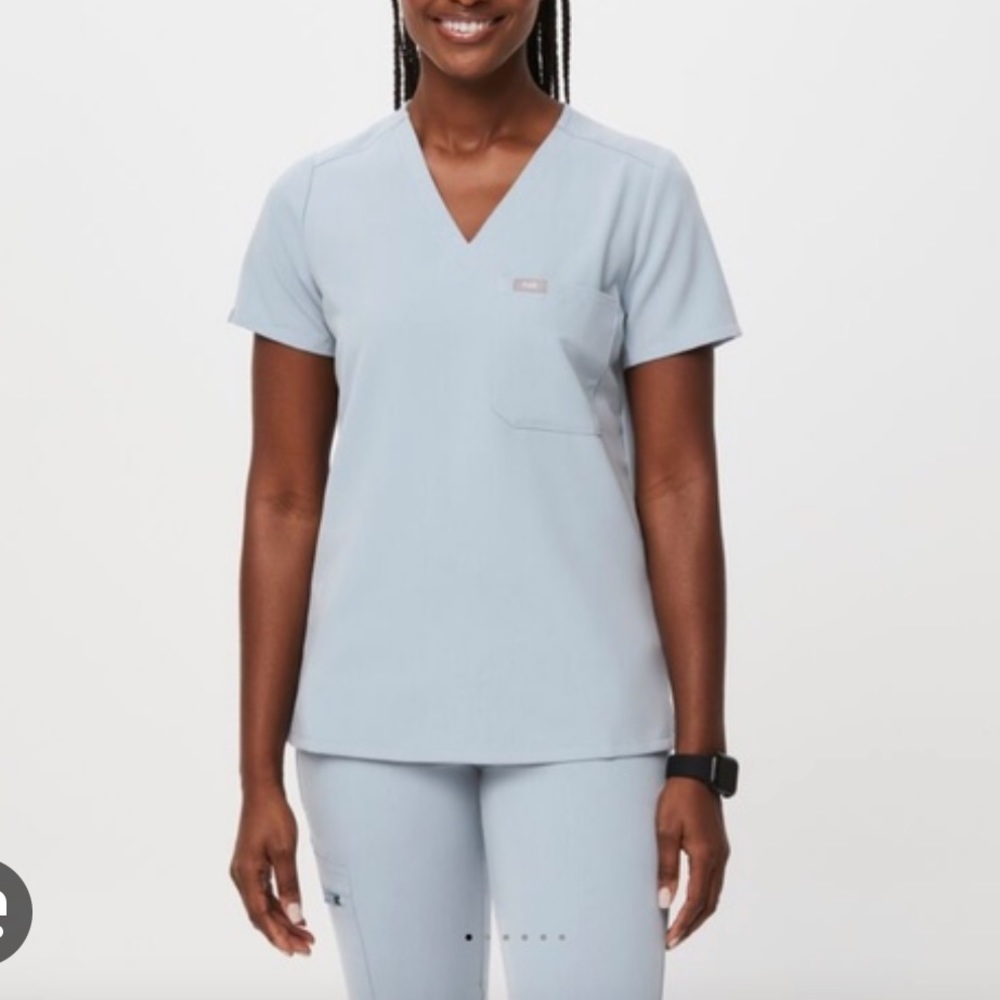 FIGS Dusty Blue Catarina Top